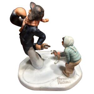 Norman Rockwell "Winter Gay Blades" Bone China Figurine